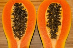 cut papaya