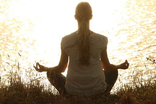 woman doing yoga